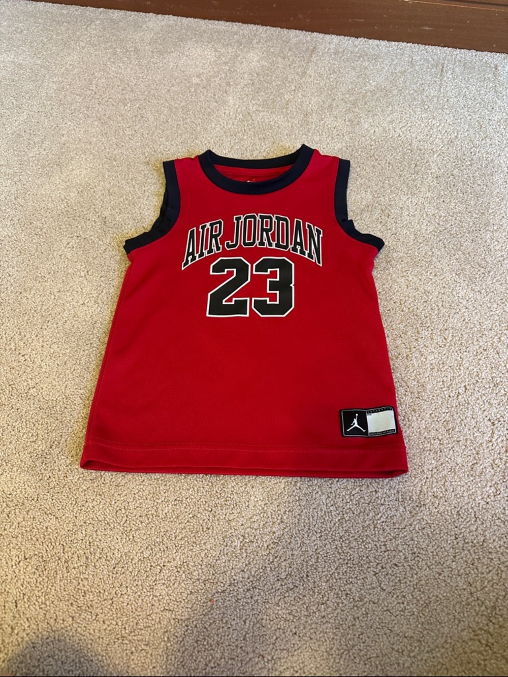 Jordan Red & Black Kids' Sleeveless Jersey Top - 23 Graphic